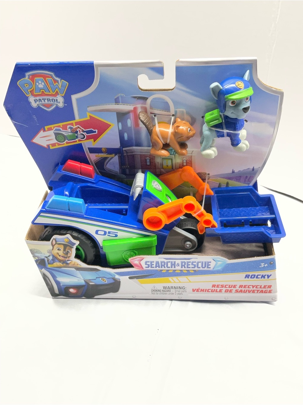Paw Patrol Rocky Rescue Recycler Vehicle - Blue, Green & Orange Accents